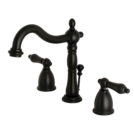 Kingston Brass 8" Widespread Bathroom Faucet, Matte Black KB1970AL